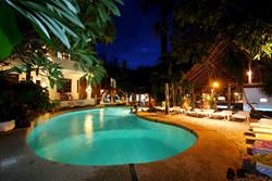 Philippines - Atlantis Puerto Galera Dive Resort. Pool at night.